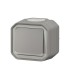 Poussoir NO lumineux Plexo complet saillie gris / Legrand