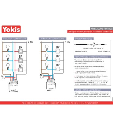 Minuterie anti blocage encastrable 2000w