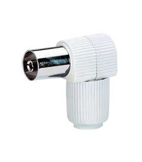 Fiche TV coaxiale normalisée - femelle sortie latérale Ø9,52 mm
