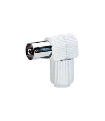 Fiche TV coaxiale normalisée - femelle sortie latérale Ø9,52 mm