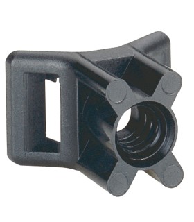 Embase à visser - protégé UV - fixable par cheville réf. 319 57 - noir