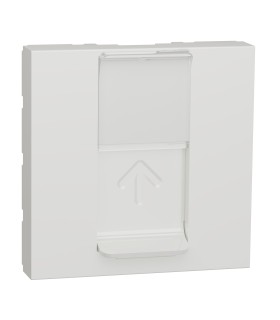 Unica prise RJ45 S-One - 2 mod - Blanc - méca seul