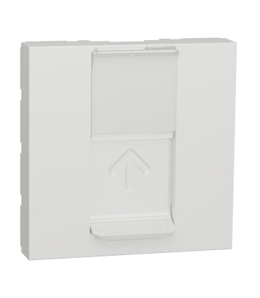 Unica prise RJ45 S-One - 2 mod - Blanc - méca seul