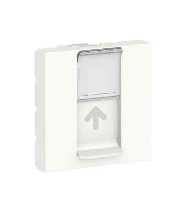 Unica prise RJ45 S-One - 2 mod - Blanc - méca seul