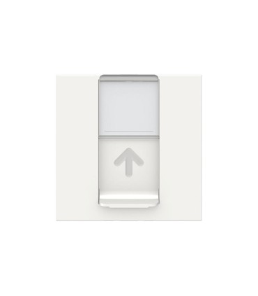 Unica prise RJ45 S-One - 2 mod - Blanc - méca seul