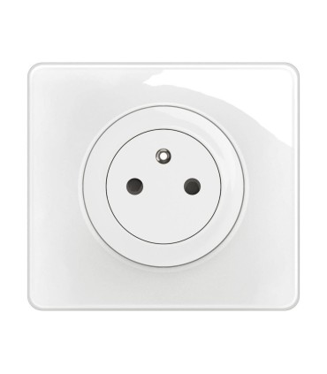 Prise de courant avec terre Céliane Surface Confort avec plaque Blanc