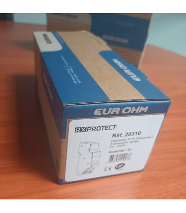 12 disjoncteurs 1P+N 10A courbe C connexion rapide/rapide