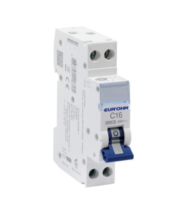 Disjoncteur 1P+N 16A courbe C connexion vis/vis 3kA NF