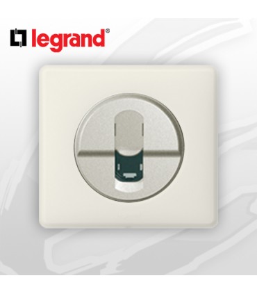 Prise RJ45 Cat 6 complète Legrand Céliane Craie Poudré