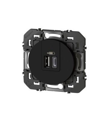 Dooxie double chargeur USB Type A+C 3a 15 W noir