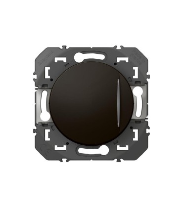 Dooxie Poussoir simple avec voyant lumineux 6A 250V finition noir