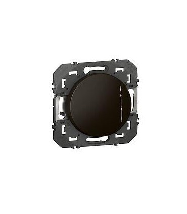 Dooxie Poussoir simple avec voyant lumineux 6A 250V finition noir