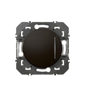 Dooxie Poussoir simple avec voyant lumineux 6A 250V~ noir