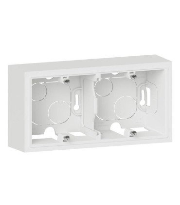 Dooxie Cadre saillie 2 postes blanc