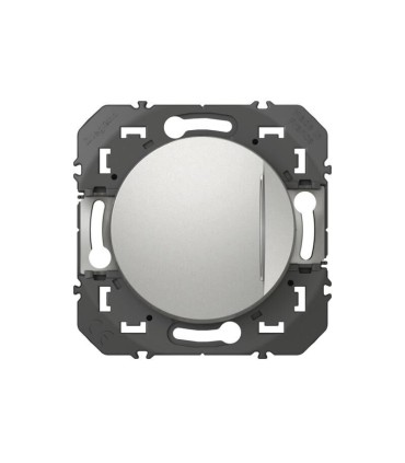 Dooxie Interrupteur ou va-et-vient avec voyant lumineux  10AX 250V~ finition alu