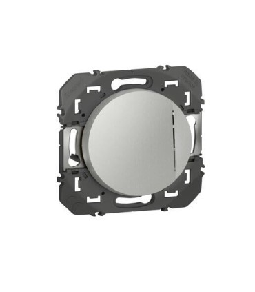 Dooxie Interrupteur ou va-et-vient avec voyant lumineux  10AX 250V~ finition alu