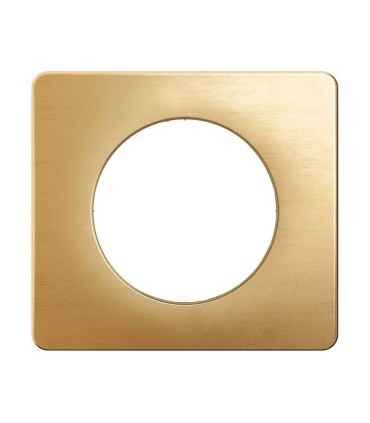 Céliane Plaque de finition 1 poste Laiton Satiné
