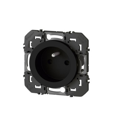 Prise de courant 2P+T à puits dooxie 16A - noir