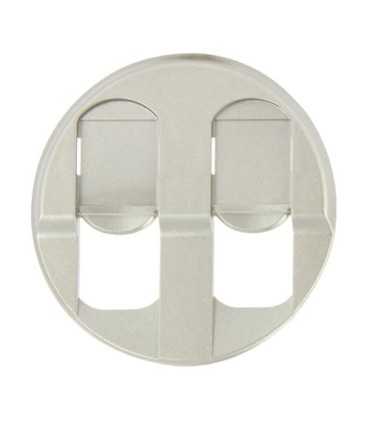 Prise double RJ45 FTP cat6 Legrand céliane titane complète