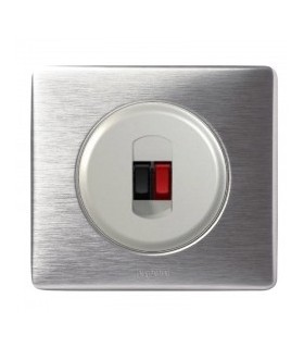 Prise HP simple complète Legrand Céliane Alu Métal