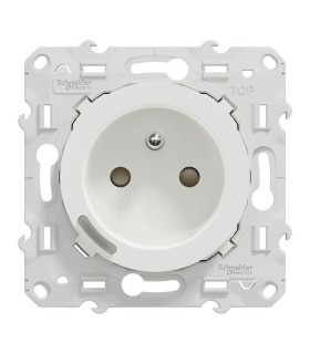 Wiser Odace  Prise 2P+T connectée 16A - zigbee - Blanc