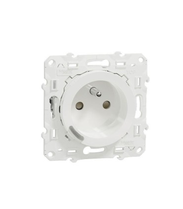 Wiser Odace  Prise 2P+T connectée 16A - zigbee - Blanc