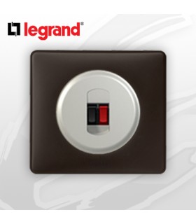 Prise HP simple complète Legrand Céliane Basalte Poudré