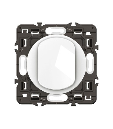 Poussoir Céliane enjoliveur Blanc avec support