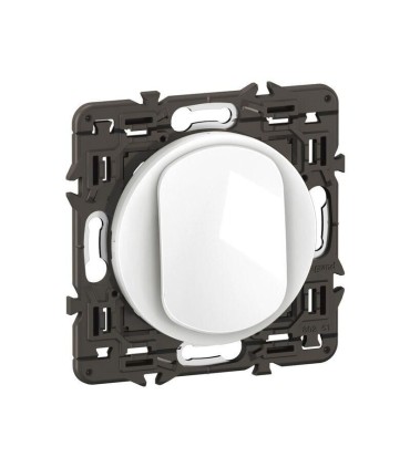 Poussoir Céliane enjoliveur Blanc avec support