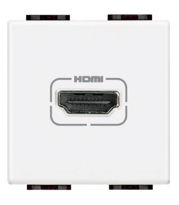Connecteur HDMI typeA à visser version 1.3 Livinglight Blanc 2 modules