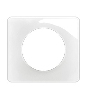 Plaque de finition Céliane 1 poste - Blanc émaillé