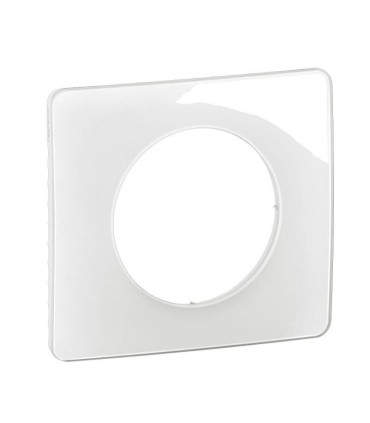 Plaque de finition Céliane 1 poste - Blanc émaillé