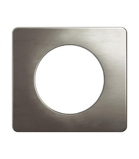Plaque de finition Céliane 1 poste - Acier Satiné