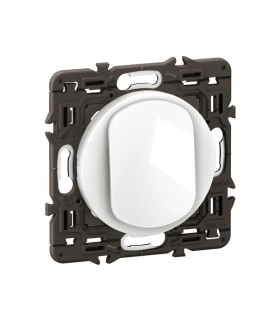 Céliane Interrupteur ou-va-et-vient 10AX enjoliveur Blanc avec support