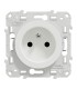 Odace prise 2P+T blanc, à griffes, 4 connexions rapides par pôle