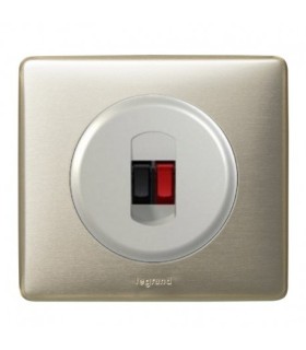 Prise HP double Legrand céliane titane complète