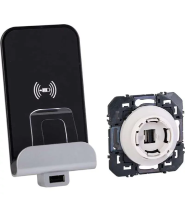 Chargeur à induction + chargeur USB Type A Dooxie finition métallisée
