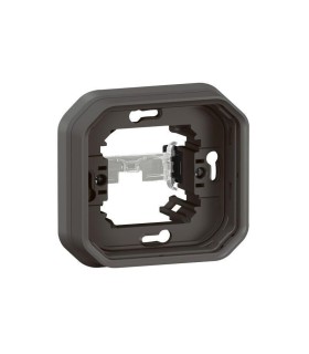 Plexo Plaque support 1 poste pour montage encastré - anthracite