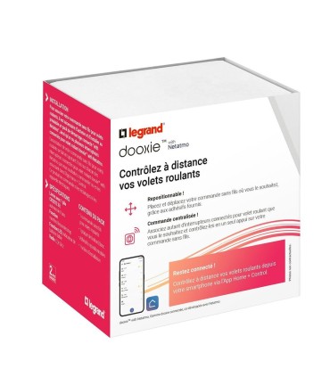 Dooxie Commande centralisée sans fils volets  with Netatmo - plaque blanc