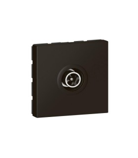 Mosaic Prise TV Ø 9,52mm mâle 2 modules noir mat