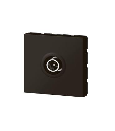 Mosaic Prise TV Ø 9,52mm mâle 2 modules noir mat