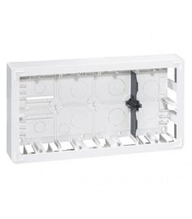 Mosaic Cadre saillie profondeur 46mm pour 2x10 modules et support référence 080268