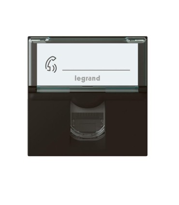 Mosaic Prise RJ45 catégorie6 FTP  2 modules noir mat