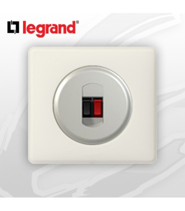 Prise HP simple complète Legrand Céliane Craie Poudré