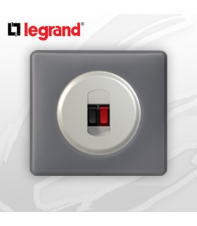 Prise HP simple complète Legrand Céliane Schiste Poudré