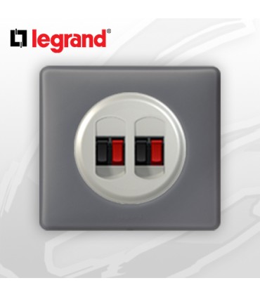 Prise HP double complète Legrand Céliane Schiste Poudré