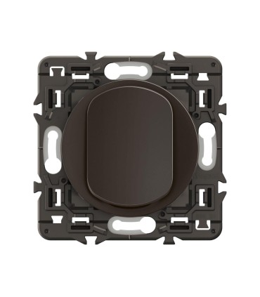 Interrupteur ou-va-et-vient Céliane 10AX enjoliveur Noir et support