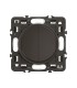 Double interrupteur ou va-et-vient Céliane 10AX enjoliveur Noir et support