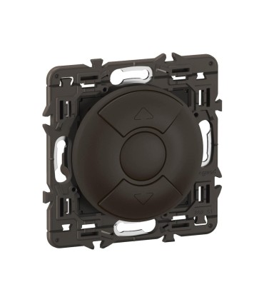 Céliane Interrupteur volets roulants/stores/bannes Noir et support