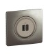 Prise double USB Céliane 20W Power Delivery Type C + Type C Titanium avec support